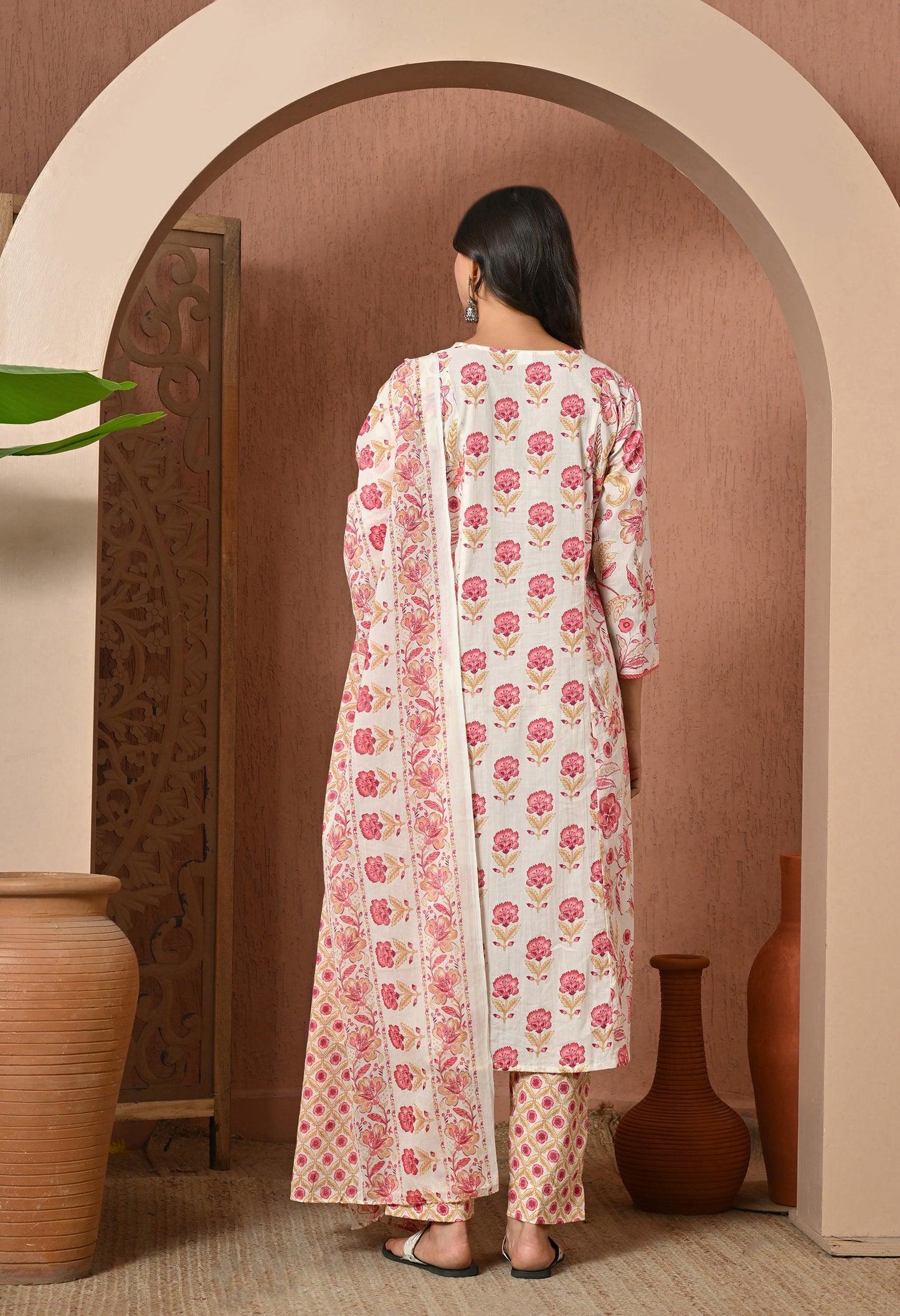 Rose Petal Cotton Suit Set