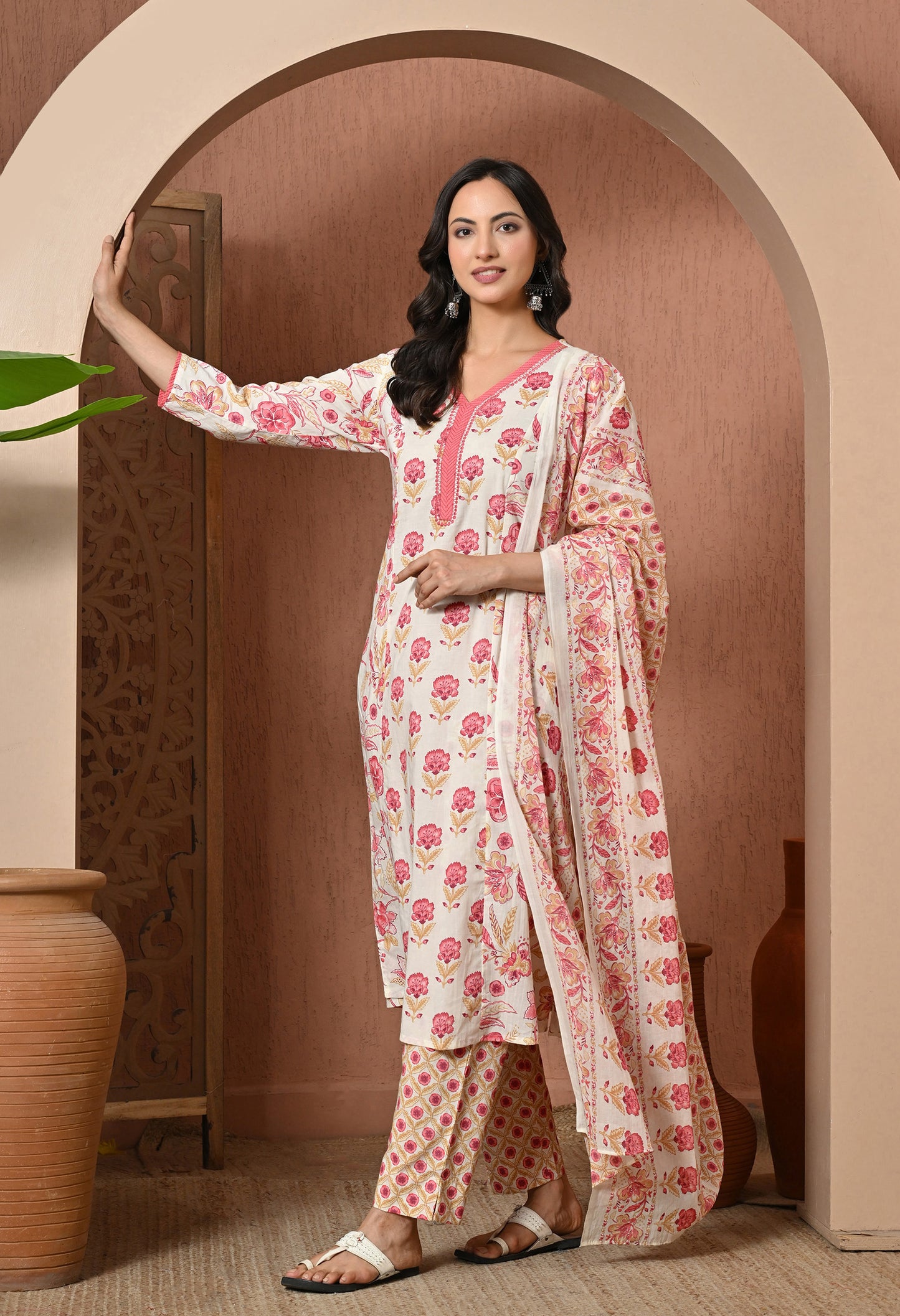 Rose Petal Cotton Suit Set