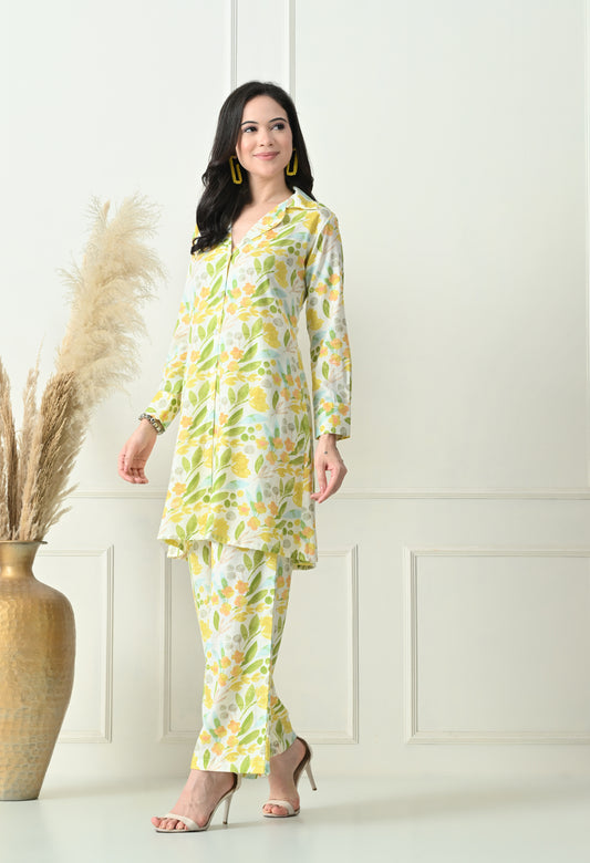 Sunny Bloom Rayon Co-ord Set