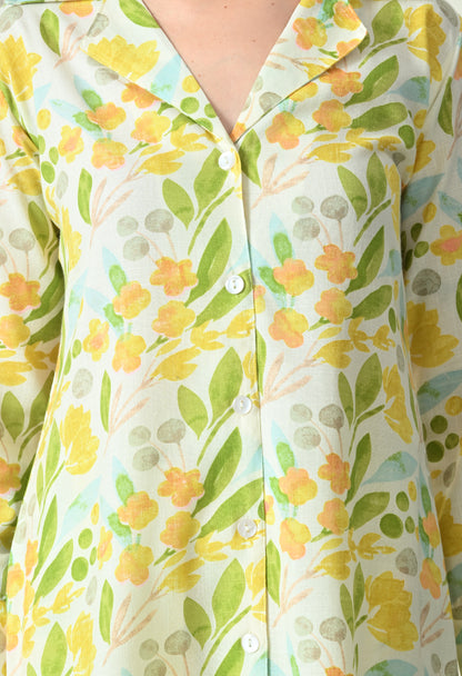 Sunny Bloom Rayon Co-ord Set