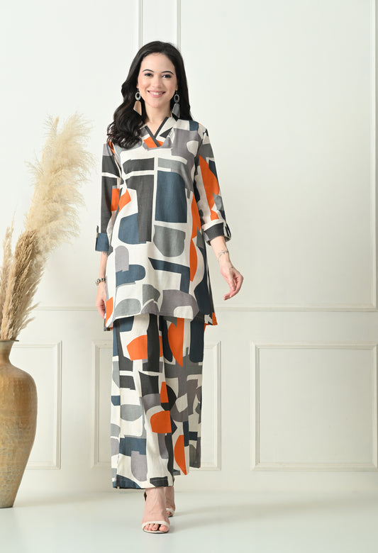 Monochrome Muse Rayon Co-ord Set