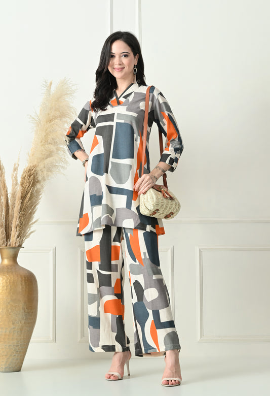 Monochrome Muse Rayon Co-ord Set