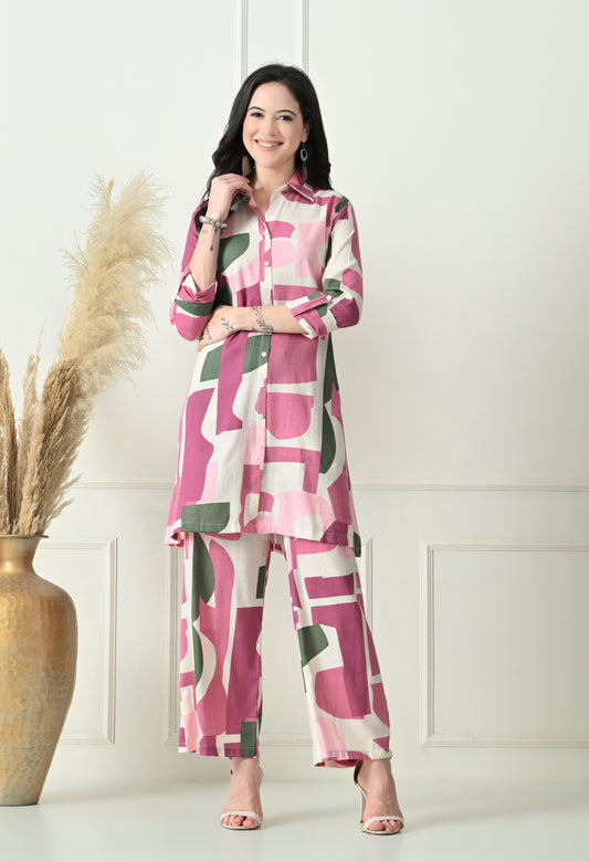 Rosewood Pop Rayon Co-ord Set