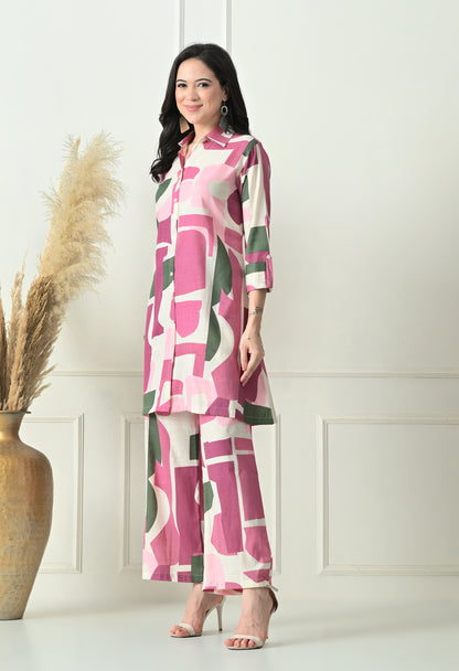 Rosewood Pop Rayon Co-ord Set