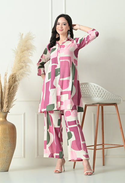 Rosewood Pop Rayon Co-ord Set