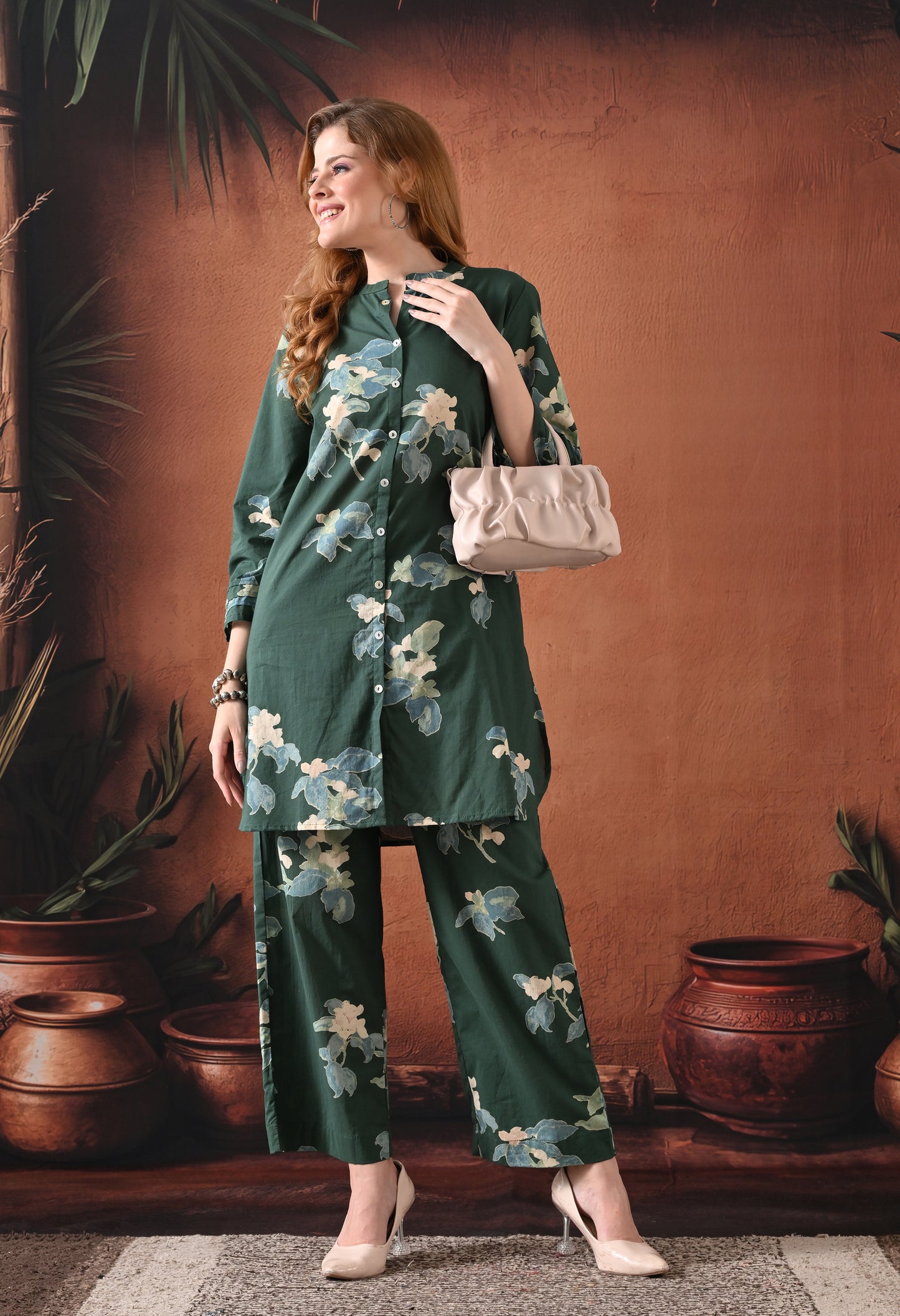 Emerald Bloom Floral Co-ord Set
