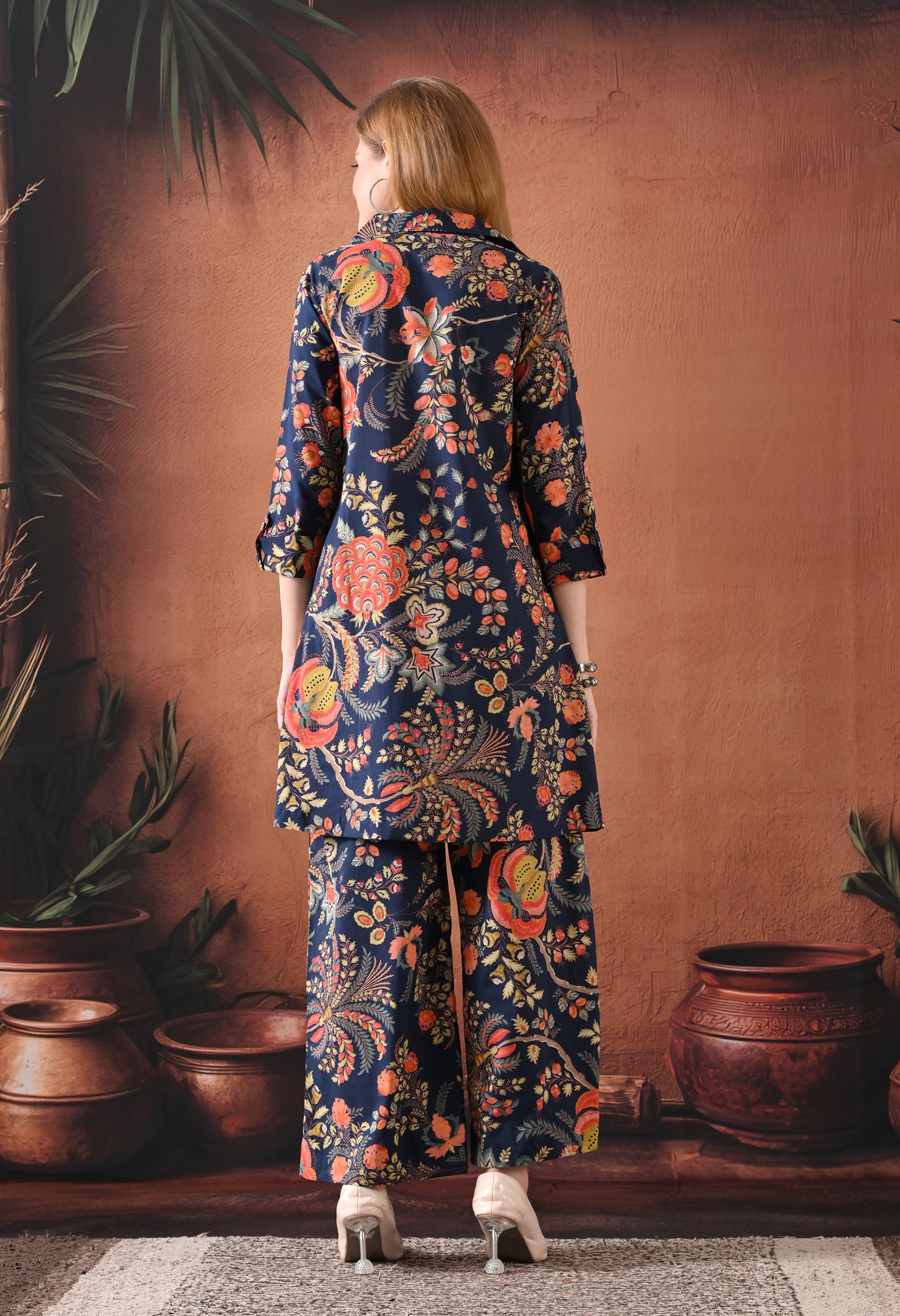 Saffron & Indigo Printed Cotton Co-ord