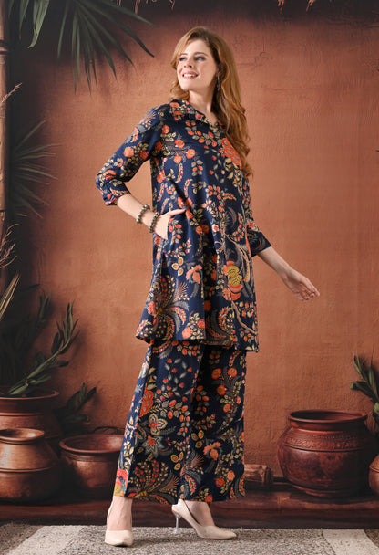 Saffron & Indigo Printed Cotton Co-ord