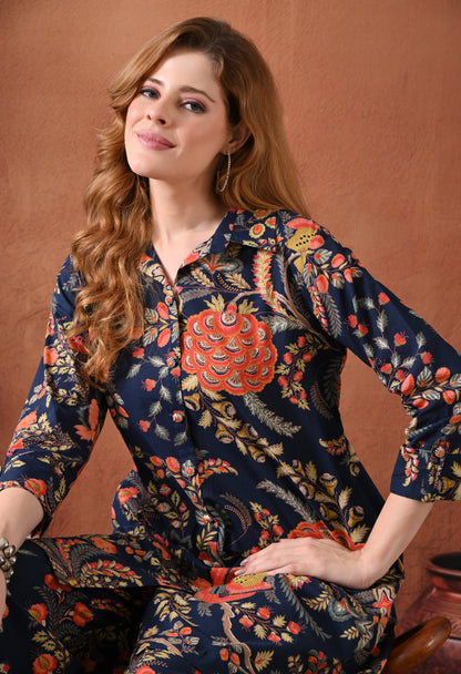 Saffron & Indigo Printed Cotton Co-ord