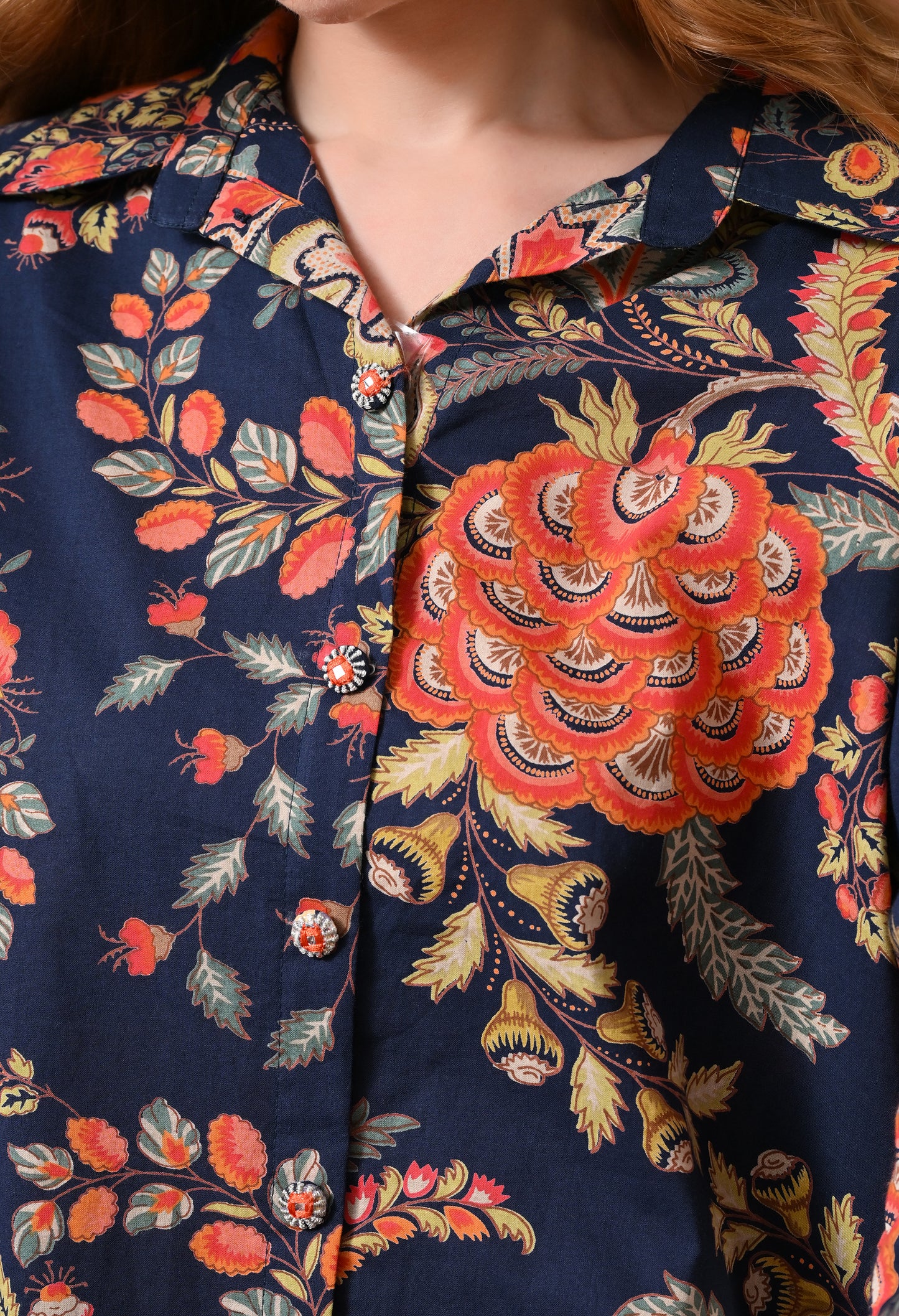 Saffron & Indigo Printed Cotton Co-ord