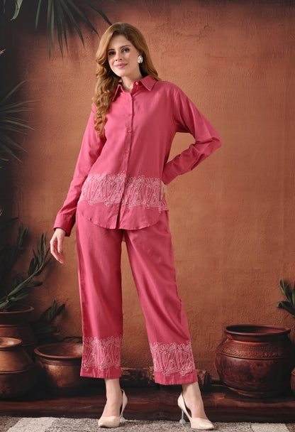 Artisan Stitch Shirt & Trouser Co-ord Set