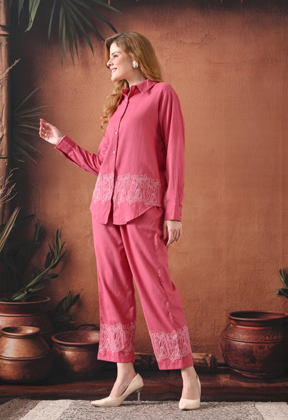 Artisan Stitch Shirt & Trouser Co-ord Set