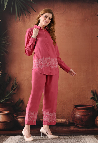 Artisan Stitch Shirt & Trouser Co-ord Set