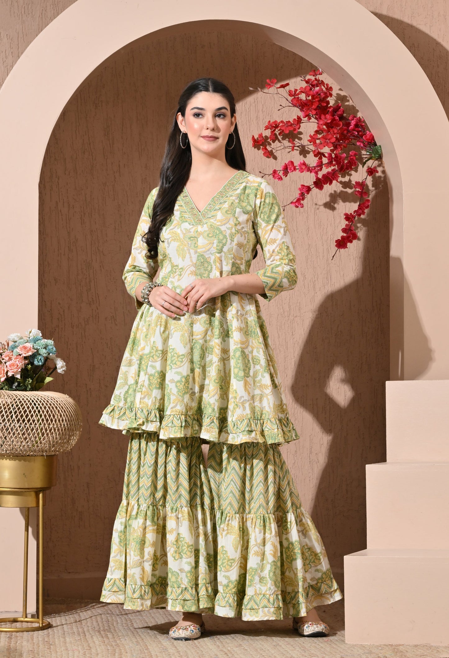 Spring Meadow Cotton Sharara Set