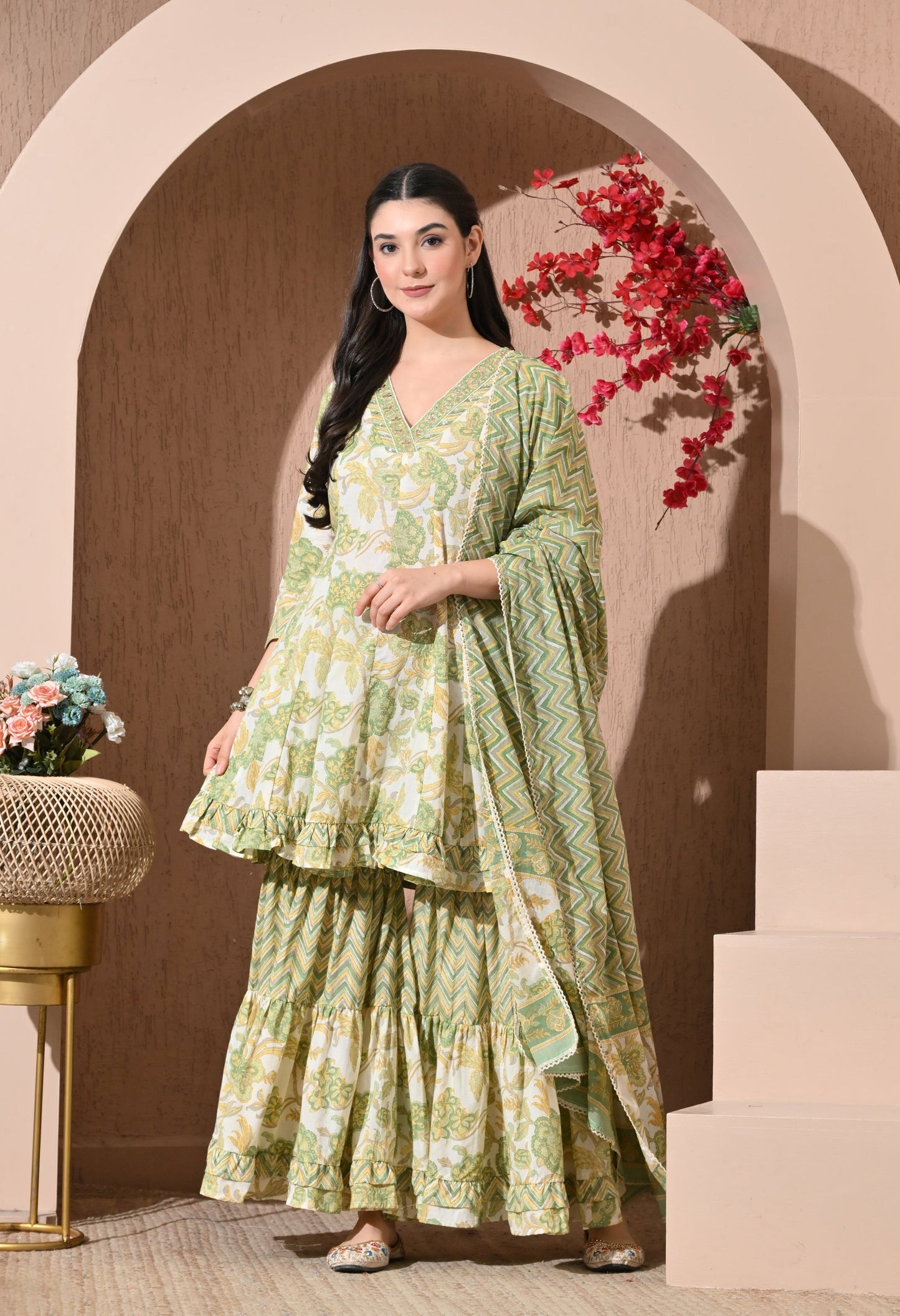 Spring Meadow Cotton Sharara Set