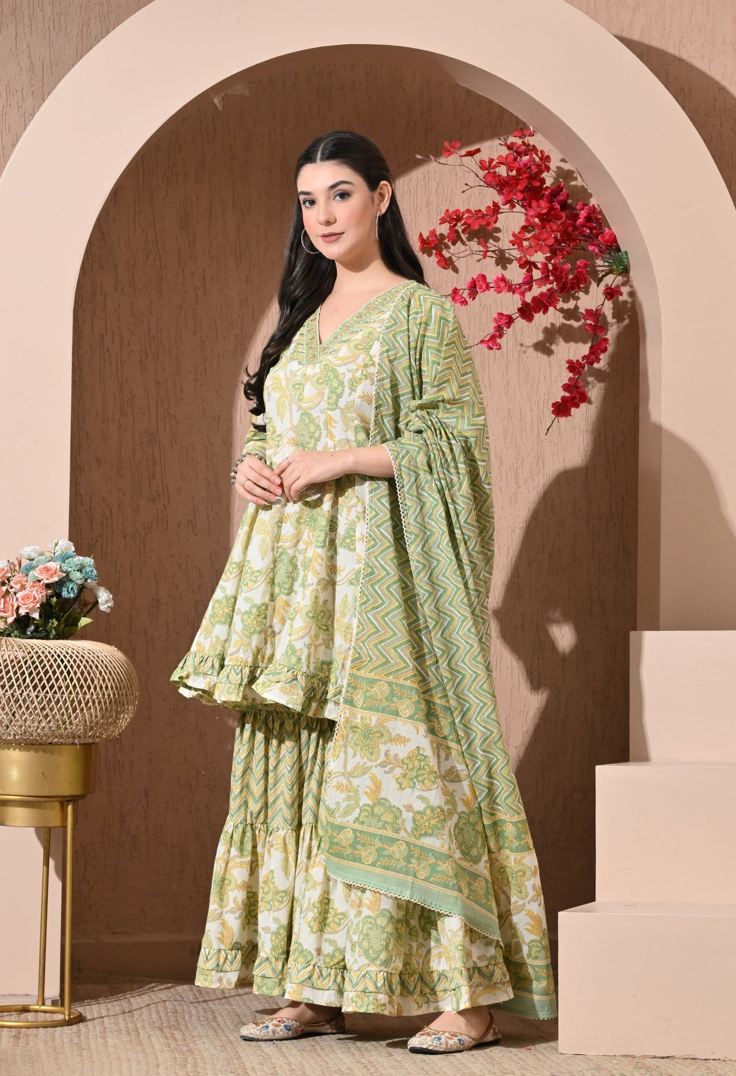 Spring Meadow Cotton Sharara Set