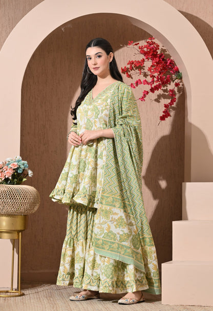 Spring Meadow Cotton Sharara Set