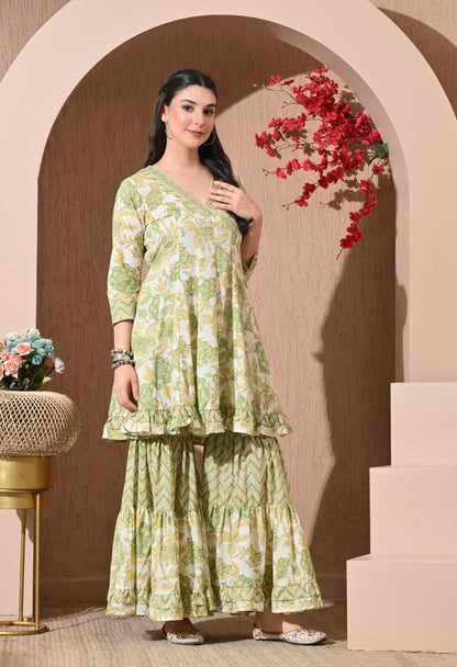 Spring Meadow Cotton Sharara Set