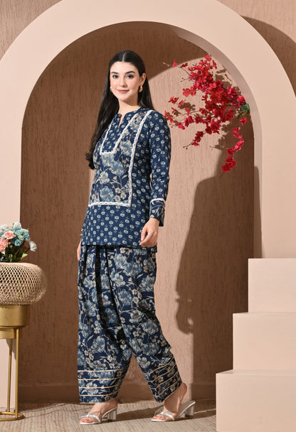 Midnight Garden Cotton Farshi Set