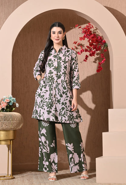 Serene Bloom Linen Co-ord Set
