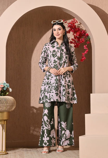 Serene Bloom Linen Co-ord Set