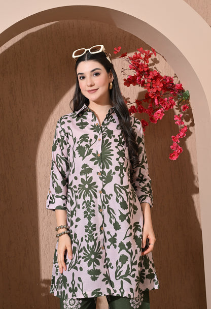 Serene Bloom Linen Co-ord Set
