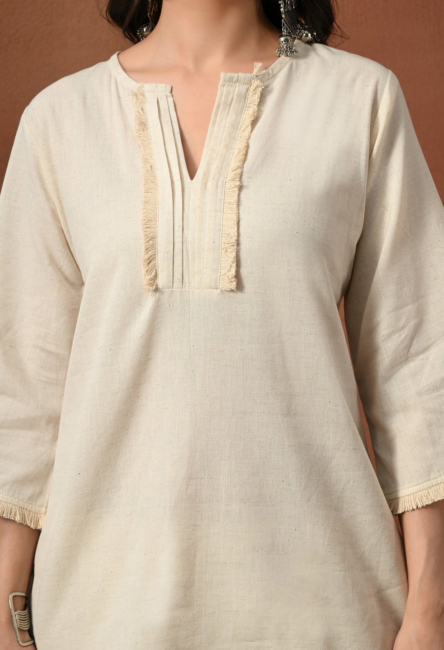 Ivory Breeze Cotton Co-ord Set with Farshi Salwar