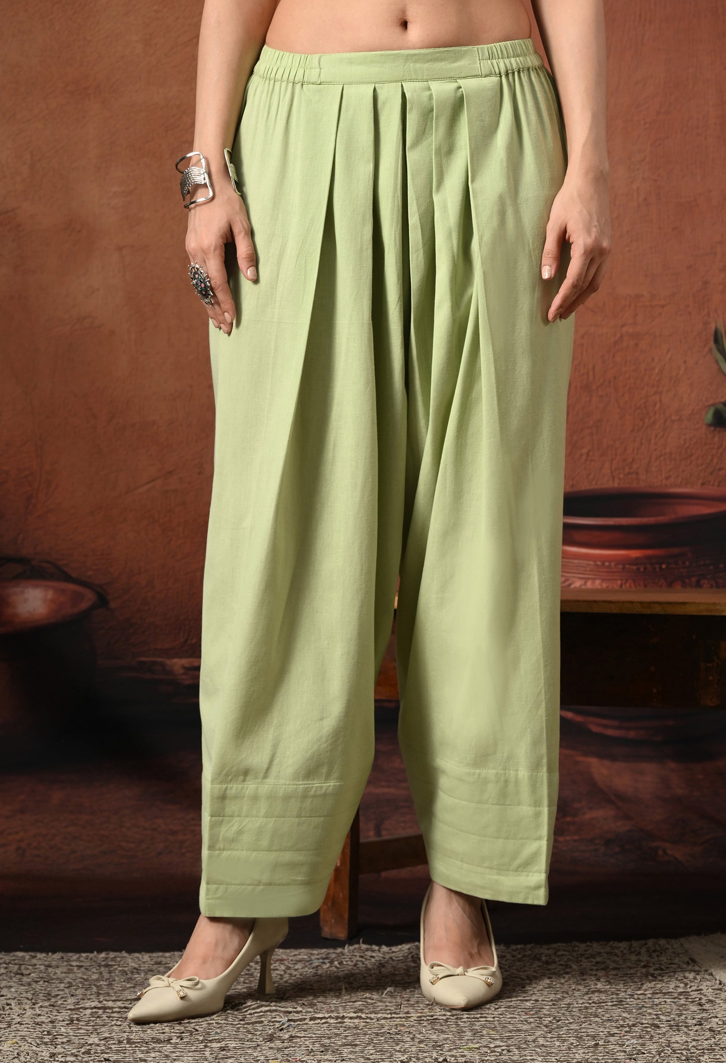Sage Mist Cotton Farshi Co-ord Set