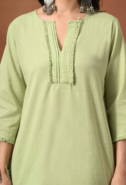 Sage Mist Cotton Farshi Co-ord Set