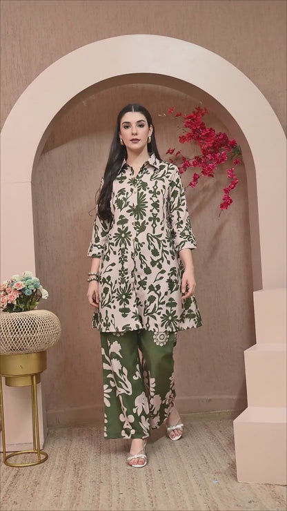 Serene Bloom Linen Co-ord Set