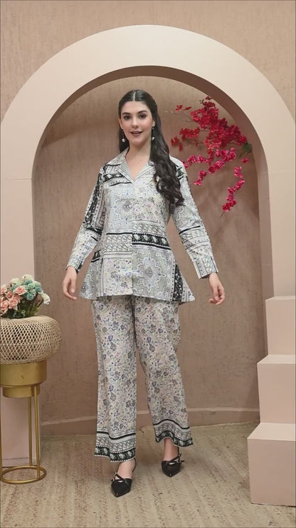 Paisley Elegance Linen Co-ord Set